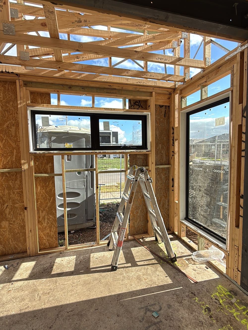 Less than the 15mm clearance needed between the lintel and the window frame, found during a building inspection in Wollert