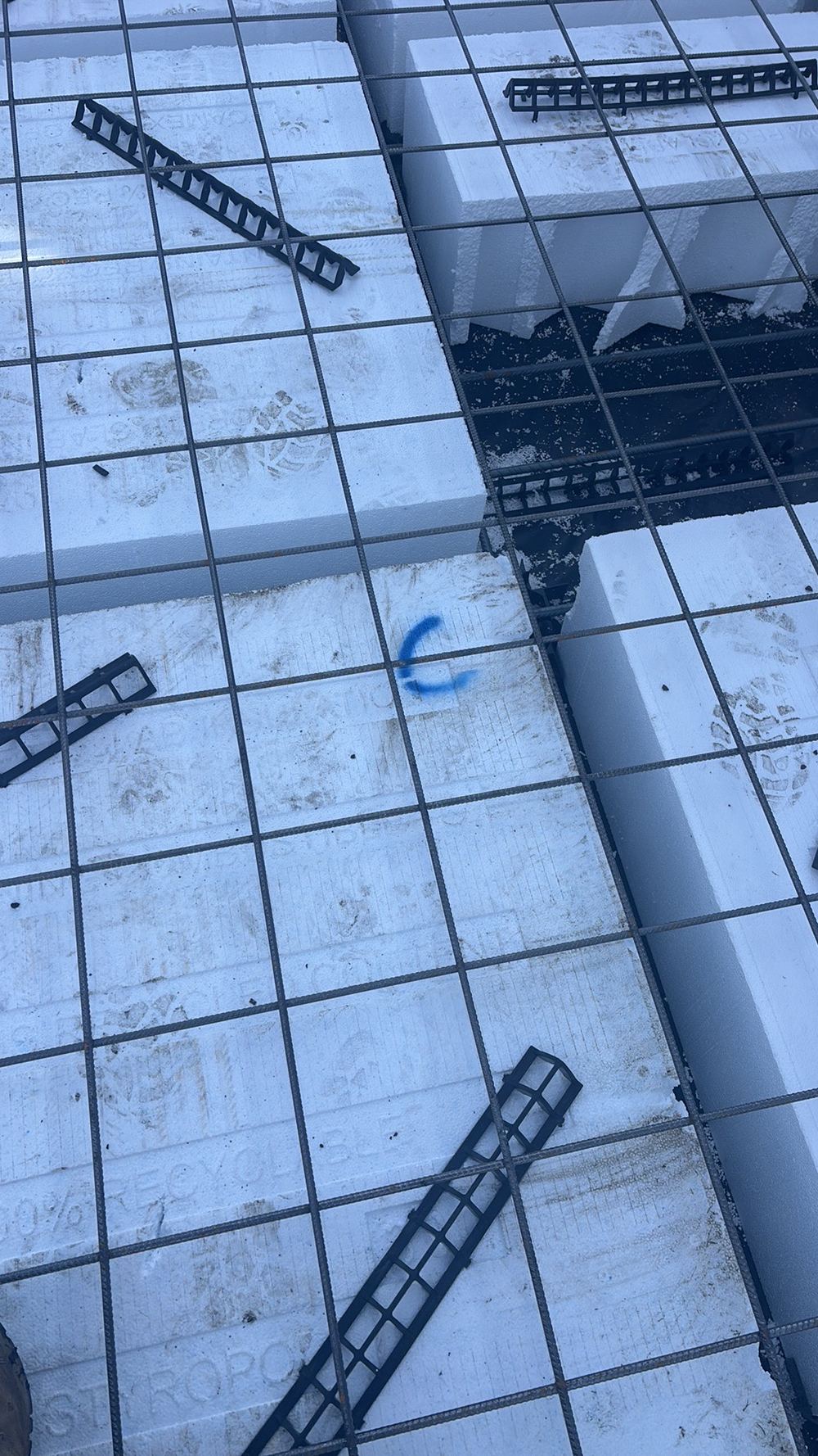 Extra bar chairs needed to hold the steel at the right concrete cover, found during a bored pier inspection in Wollert