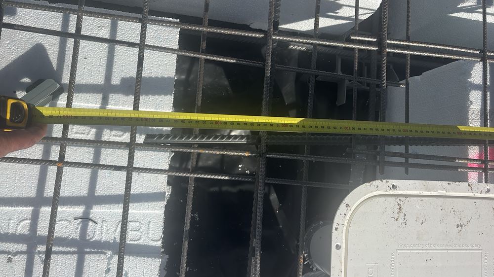 Some bars shown on the engineering plans have not been installed, Wollert