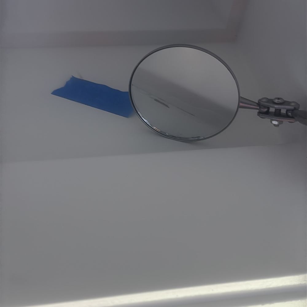 Gaps in the mouldings, walls and ceiling still to be caulked, found during a pre-handover inspection in Wollert