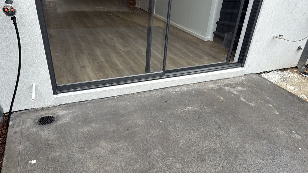 Less than the 75mm clearance needed between the cladding and the concrete, found during a pre-handover inspection in Wollert
