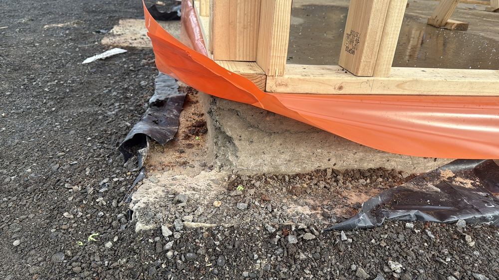 Slab edge rebate damaged in one or more spots, Wollert