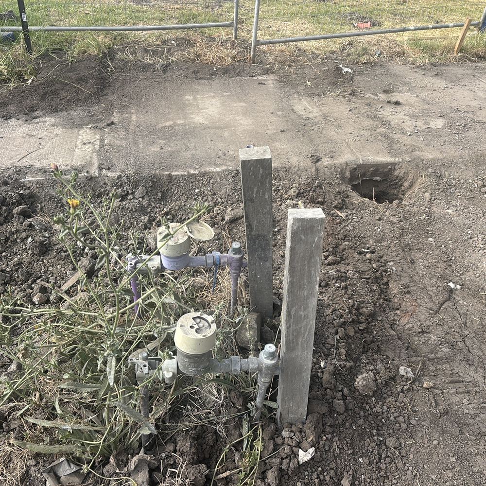 External water meter or connection appears damaged and needs checking for leaks, Wollert