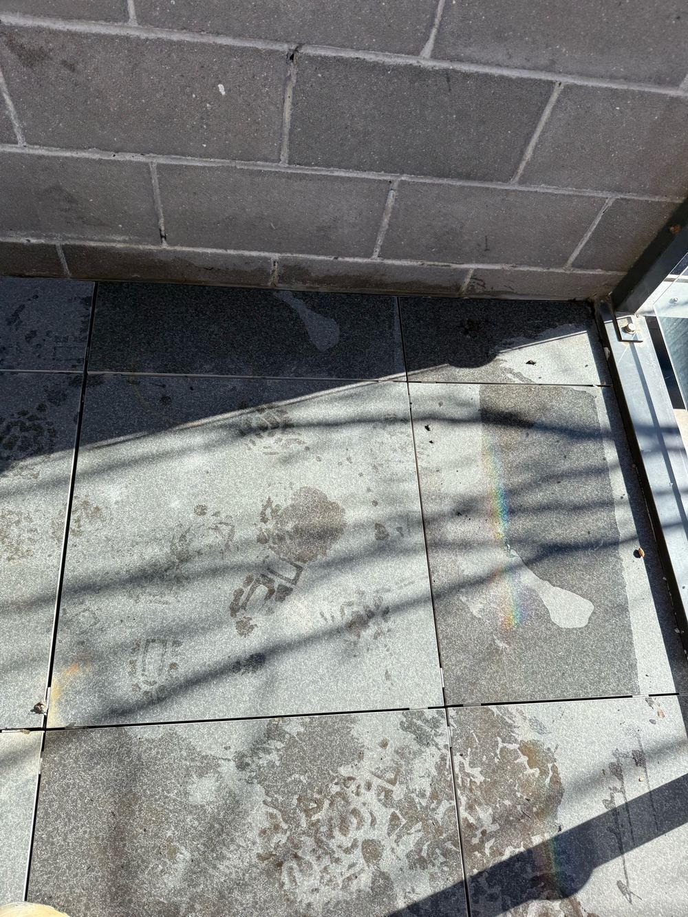 Water entry traced to the face fixed perimeter flashing at the membrane upturn, found during a defect investigation inspection in Bundoora