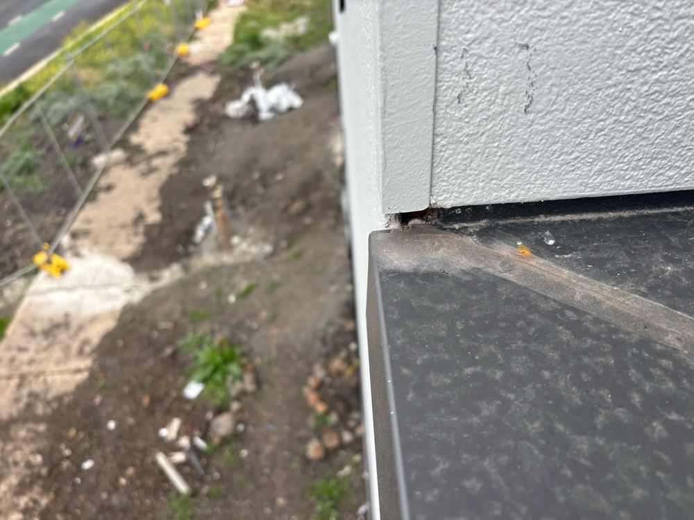 Section of external cladding missing, found during a construction stage inspection in Wollert