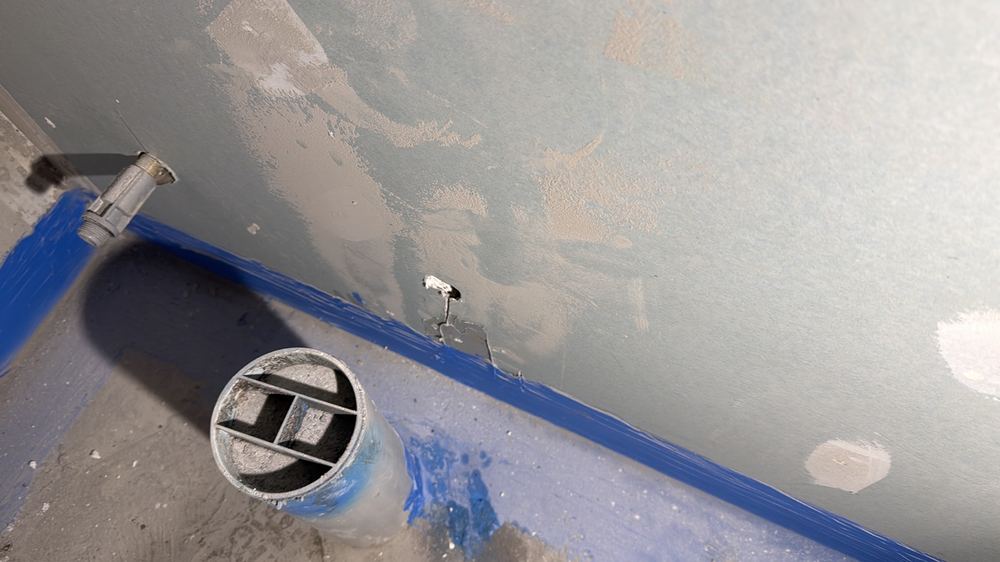 Damaged plaster needing patching and sanding before painting, Wollert