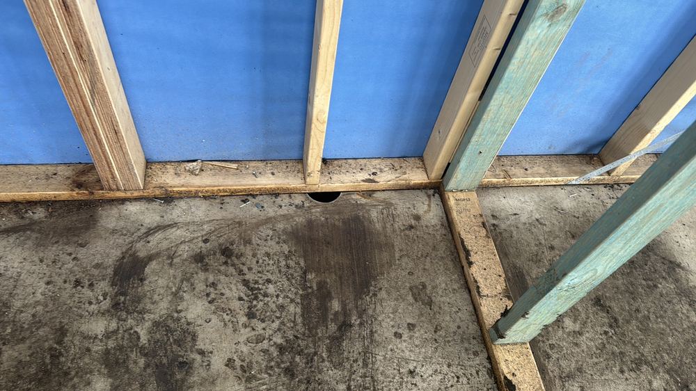 Waste points installed away from the position shown on the drawings, found during a construction stage inspection in Wollert